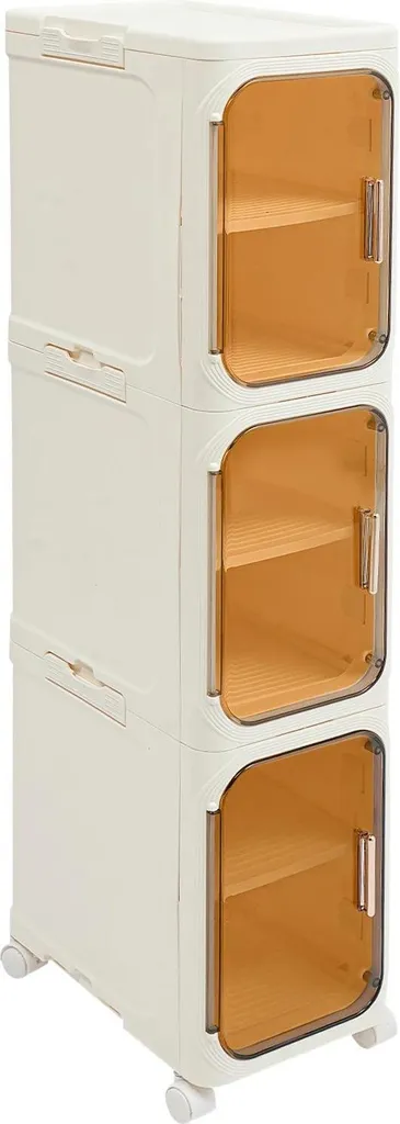 Carrello Bagno Salvaspazio Bianco 21x34x157cm: 5 Ripiani Verticali