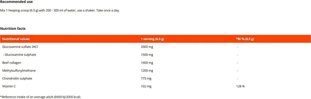 ArthroComplex GymBeam sans goût 700 g : boisson articulations complète - 2