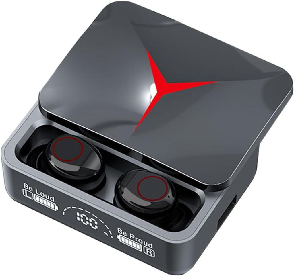 Kabellose Bluetooth Kopfhörer mit Ladecase & LED Display – Bluetooth 5.3 In-Ear Headset, HiFi Sound, Touch Steuerung, USB-C, lange Akkulaufzeit