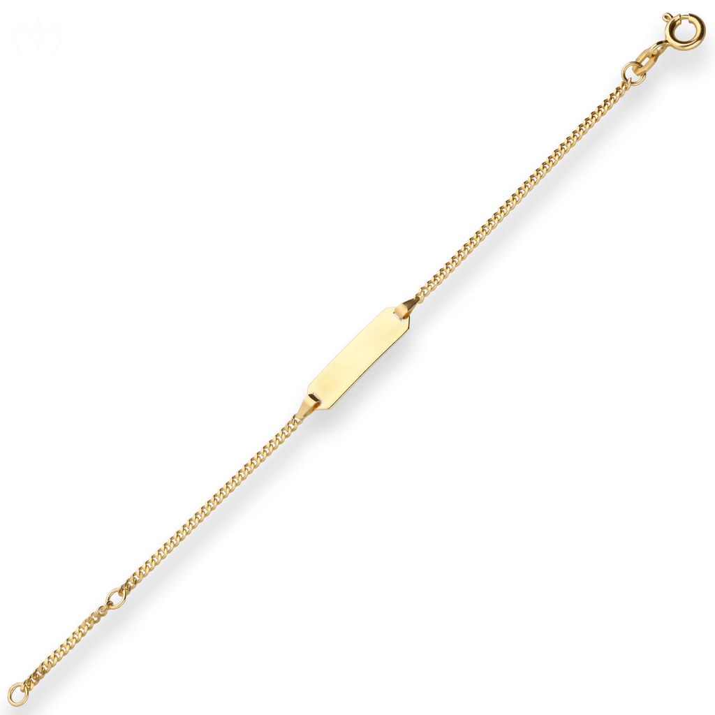 1,7mm Id-Armband Panzerkette Armschmuck aus 585 Gold Gelbgold 16cm