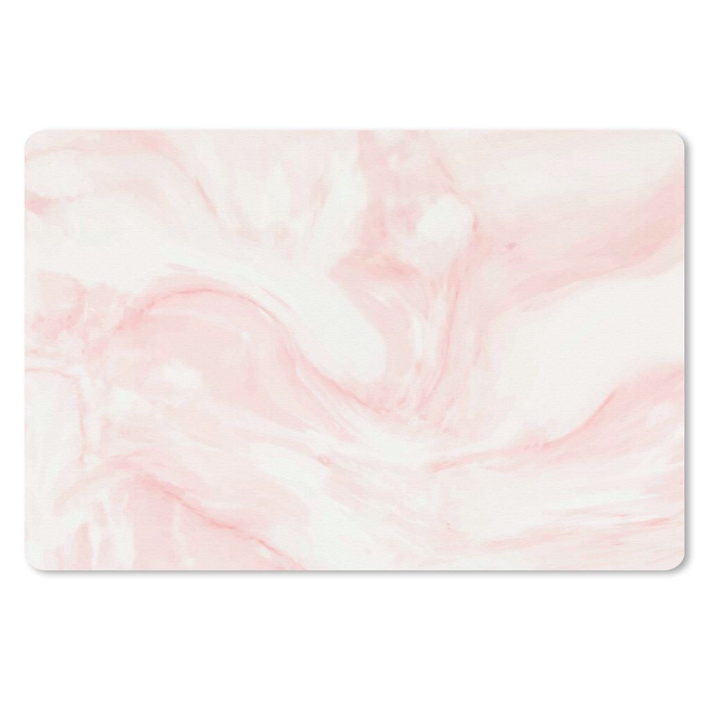 MuchoWow Mauspad Mousepad Marmor - Weiß - Rosa - Pastell 27x18 cm - Mousepads - Maus Mat - Pad - Mausunterlage - Büroartikel - Desk Matten