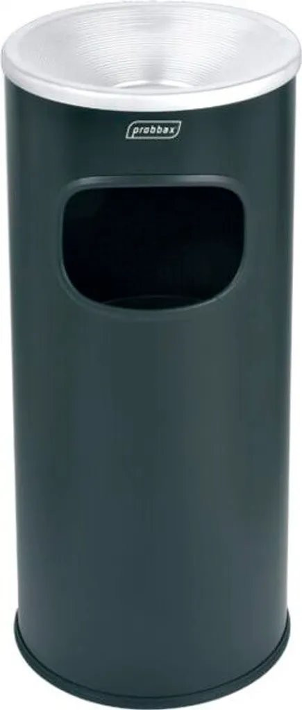 Cendrier extérieur 30 litres anti-odeur noir en aluminium sur pied