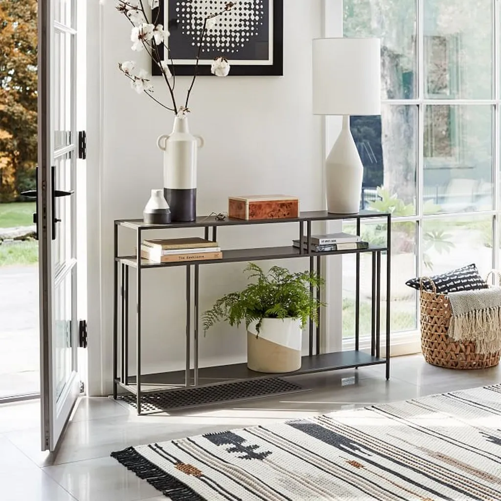 Bahut Noir Compact Venedik 110x78 cm avec Finition Haute Qualité