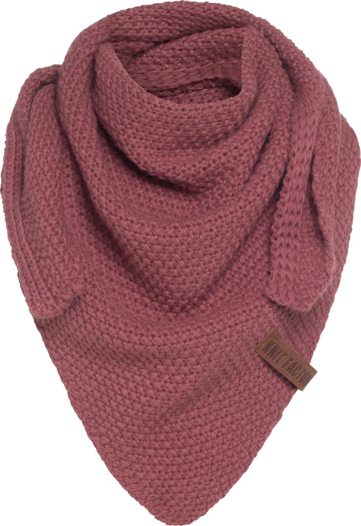 Knit Factory Coco Dreiecksschal Junior - Stone Red - 140x60 cm