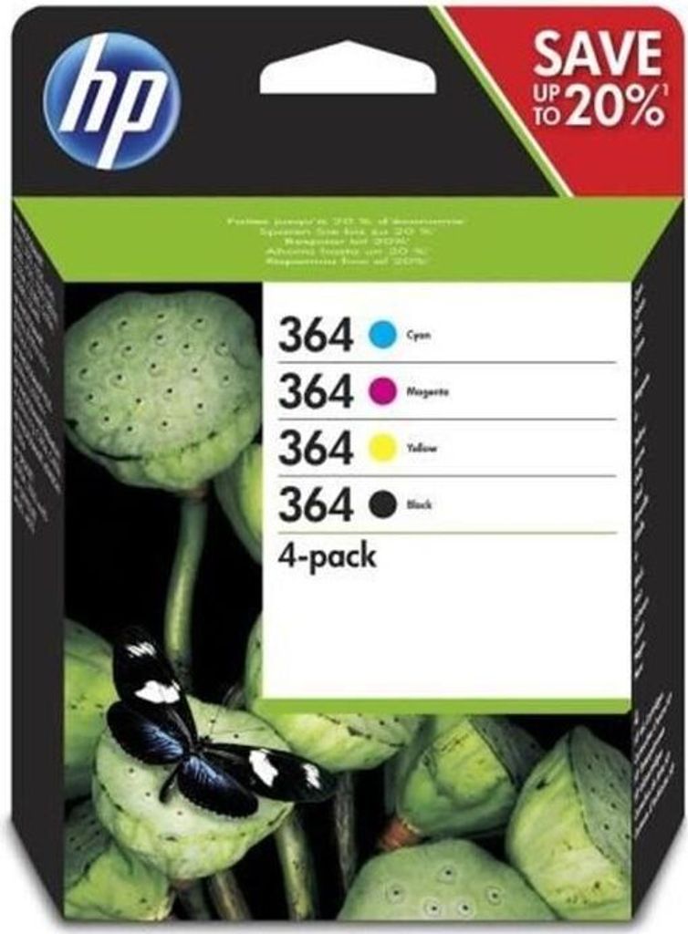 HP 364 Tintenpatronen, Multipack 4 Farben, Original, DeskJet 3070A, Photosmart 5525/6525