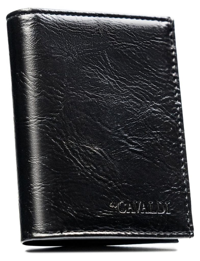4U Cavaldi Portemonnaie aus Leder für Männer Outgest schwarz One size
