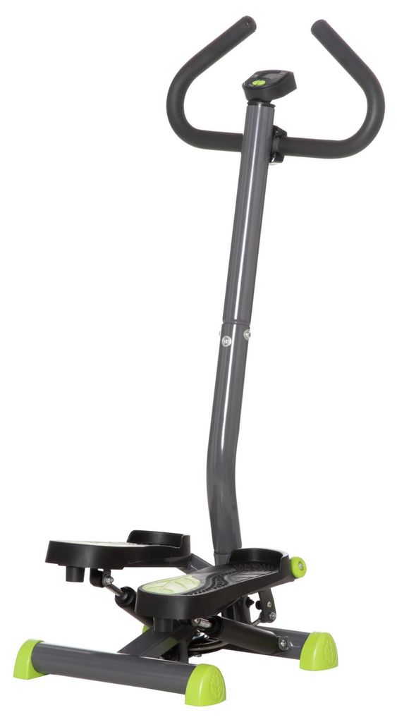 Fitness Stepper Trainingsgerät - Swing Stepper - LCD-Display - bis 100 kg - 55x44x108 cm - Cardiotrainer für Beine - Mehrfarbig