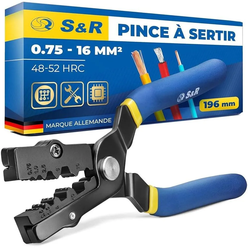 Pince à sertir les fils électriques de forte section D-Work - 4