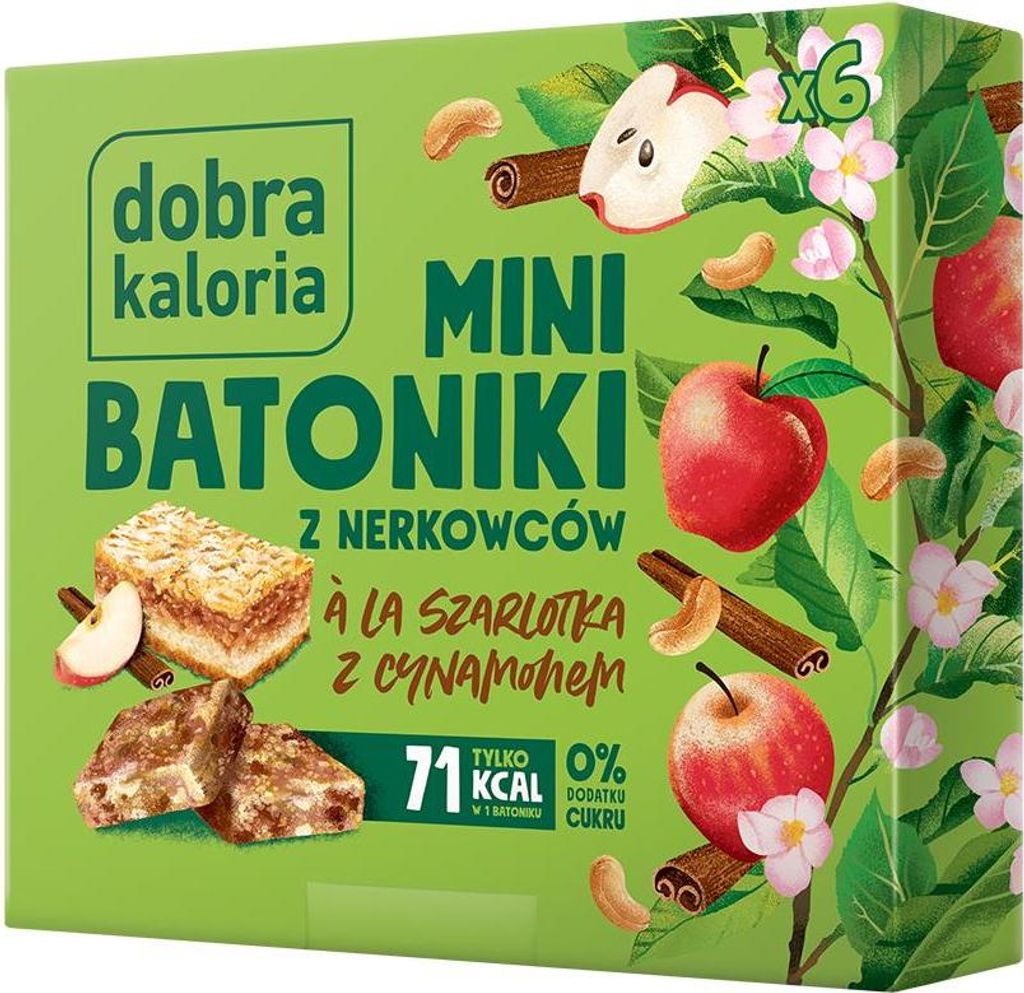 Mini-Cashew-Riegel Nach Apfelkuchen-Art 102 G Dobra Kaloria Produktbild 