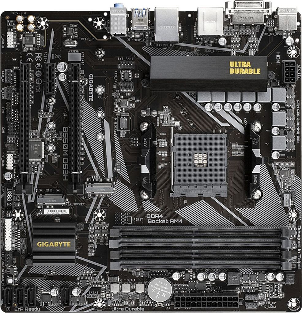 GIGABYTE B550M DS3H AMD Socket AM4 DDR4 (B550M DS3H) Produktbild 