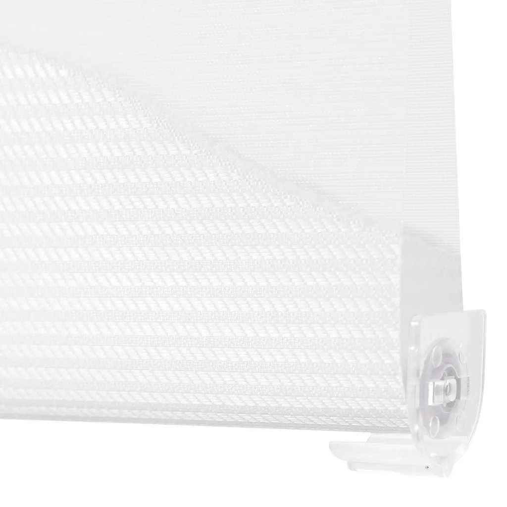 Store double vagues blanc 85x150 cm anti vis-à-vis sans perçage - 11