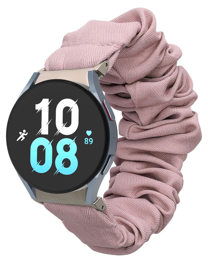 kwmobile Ersatz Armband kompatibel mit Samsung Galaxy Watch 4 / 5 / 6 Galaxy Watch 7 / FE - Smartwatch Scrunchie Haargummi Design Lavendel - Innenm...