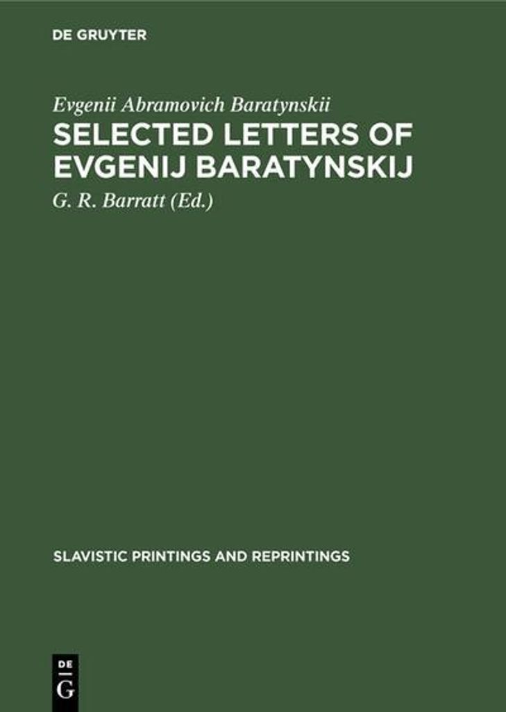Selected letters of Evgenij Baratynskij