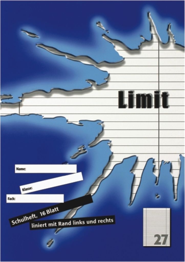 Schulheft Limit A4 Lineatur 27 16 Blatt blau Packung mit 10 Stück