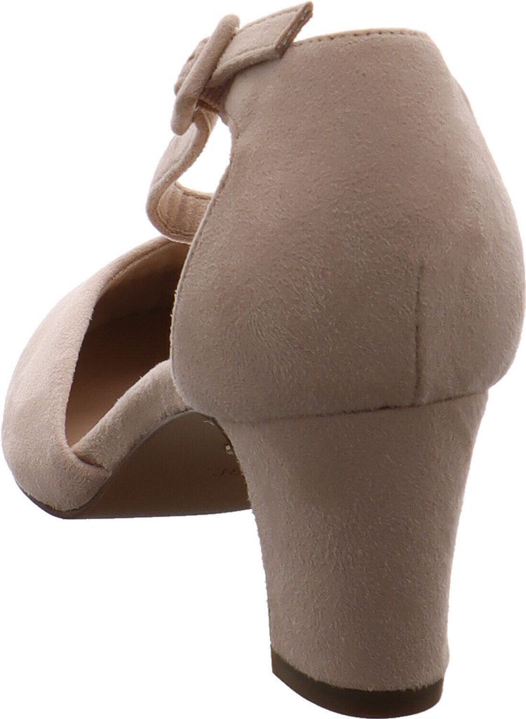 Tamaris Damen Pumps Fesselriemen Blockabsatz samtige Haptik Produktbild 19