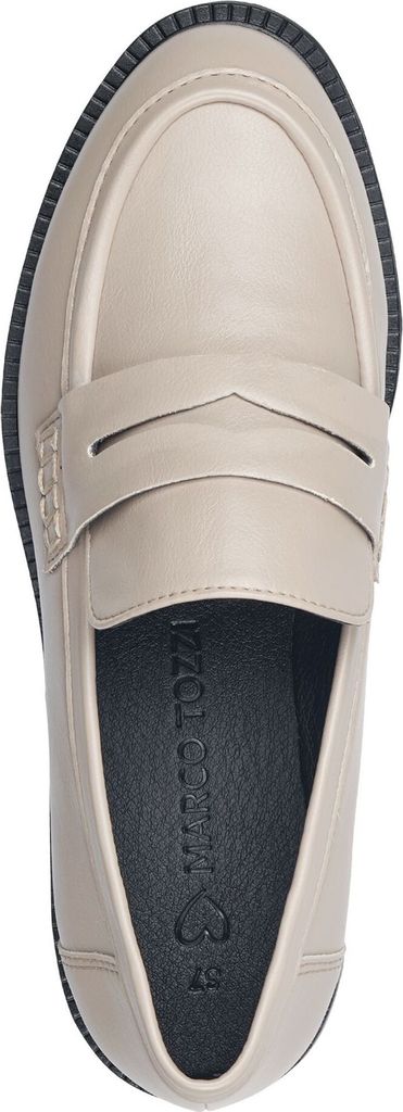 MARCO TOZZI Damen Slipper Penny Loafer 2-24302-41, Größe:39 EU, Farbe:Beige