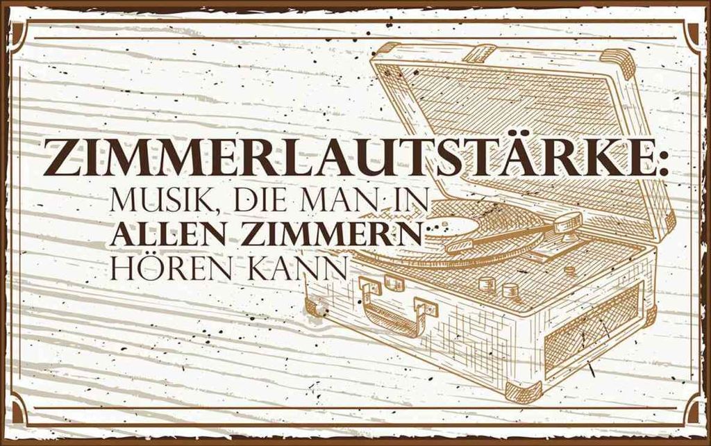 vianmo Holzschild 20x30 cm Zimmerlautstärke: Musik, die man in