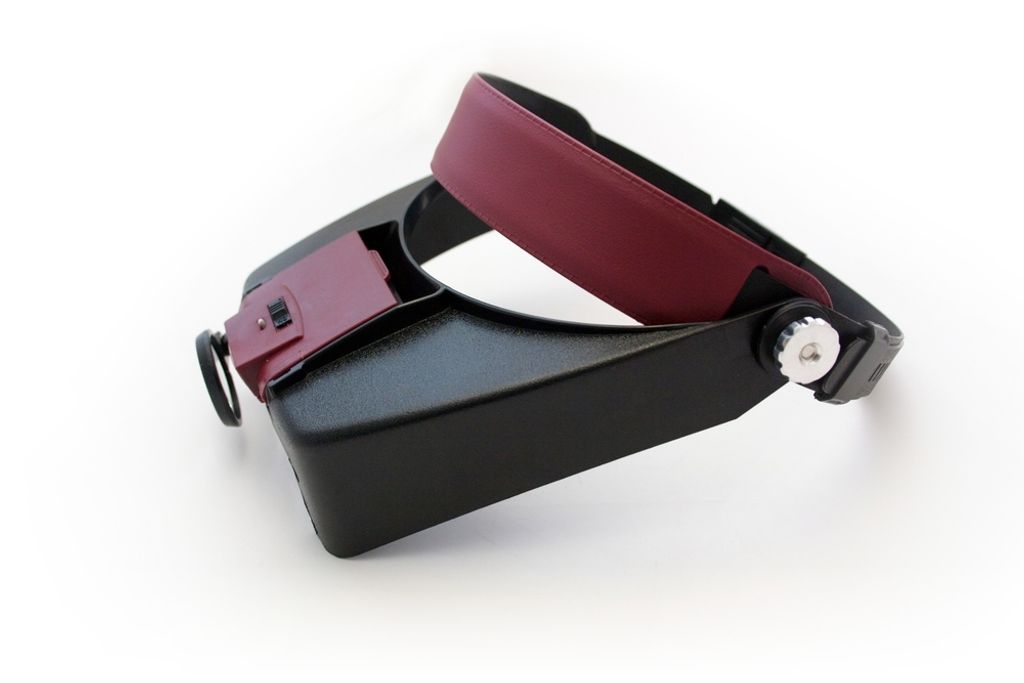 Juwelier Kopf Stirnband Vergrößerungsglas LED Visier Lupe Brille mit 3 Linse 
