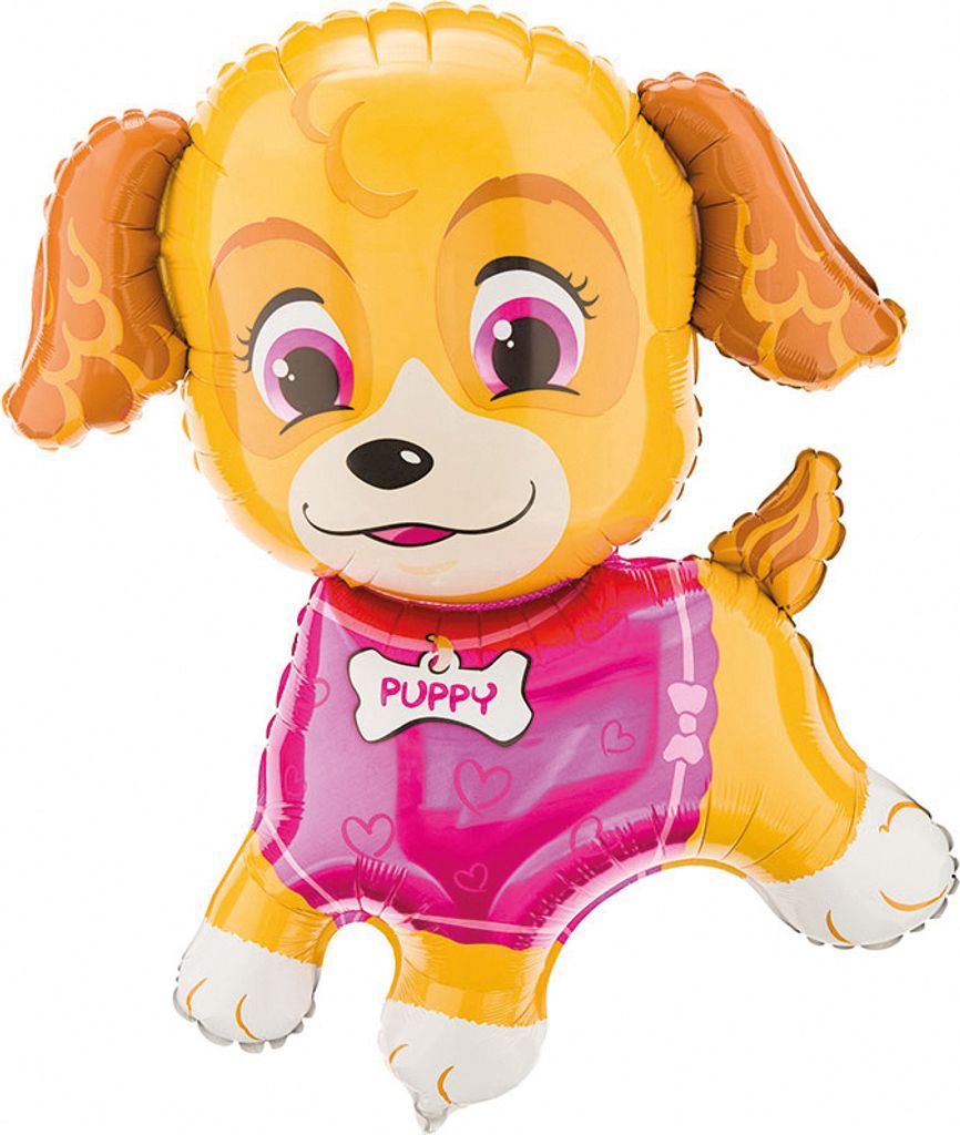 Welpe Skye Geburtstagsfolienballon 86x100cm