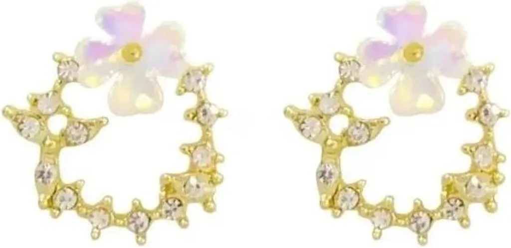 ORECCHINI PENDENTI IN ORO BIANCO 18KT CON DIAMANTI TAGLIO MULTIPLO