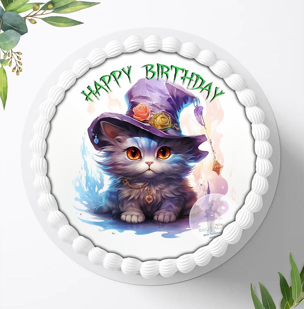 Für die Geburtstags Torte ein Tortenaufleger, Zuckerbild mit dem Motiv: Wicked Witch, Essbares Foto für Torten, Fondant, Ø 20cm, 2325z