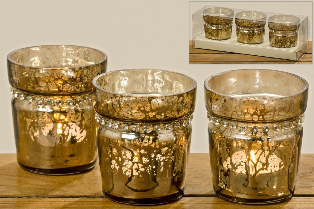 Boltze Gruppe Raima Wndlichtset champagner 7 cm Set3