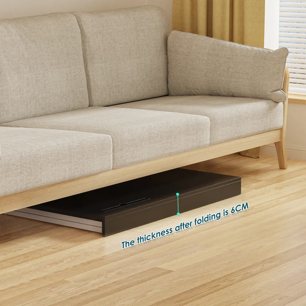 Table d'ordinateur mobile Gaming - Bureau pliable avec 4 roulettes - 9