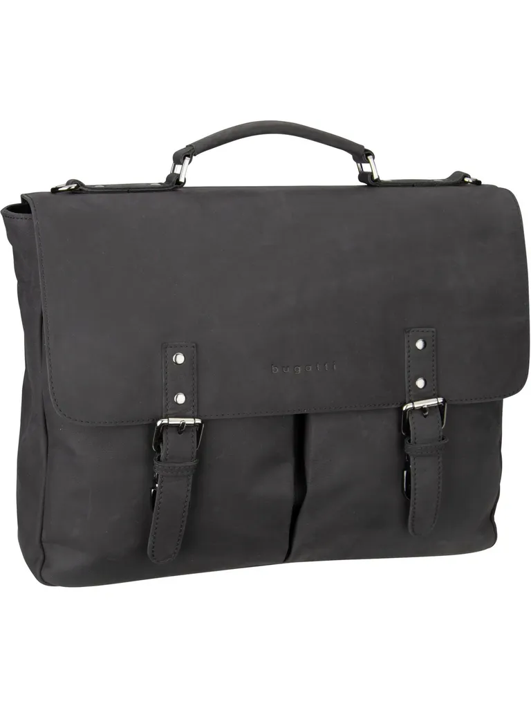 Sac ordinateur Bugatti Luca noir à rabat - Protection PC 15 pouces - 6