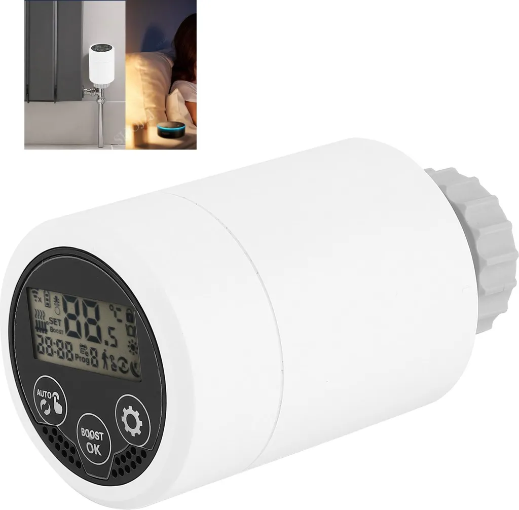 Tête thermostatique connectée Zigbee HY366 pour radiateur à eau chaude - 10