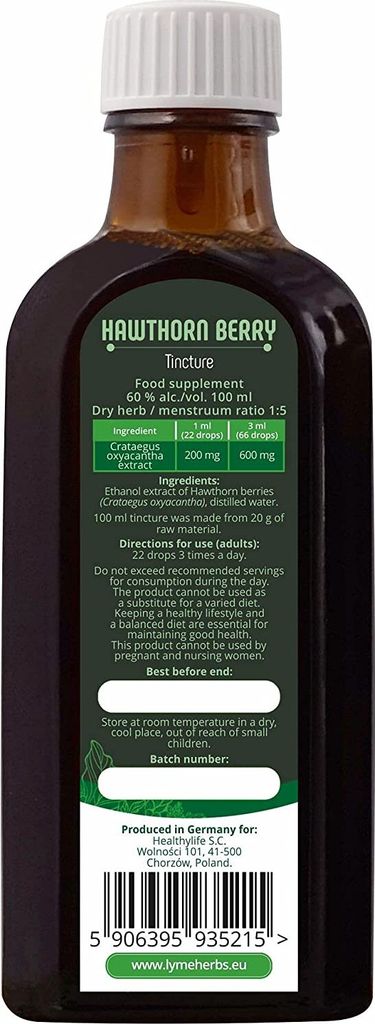 Weißdornbeere Tinktur 1:5 (100ml) Produktbild 