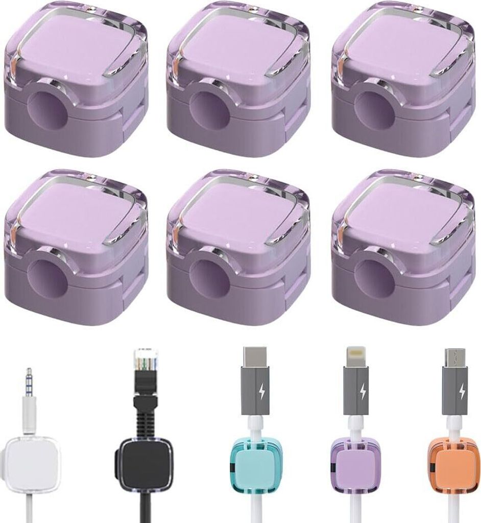Magnetic Cable Clips, Charging Cable Magnetic Cable Organizer Storage Holder, Kabelhalter Selbstklebend, Kabel Organizer Selbstklebend für Schreib...