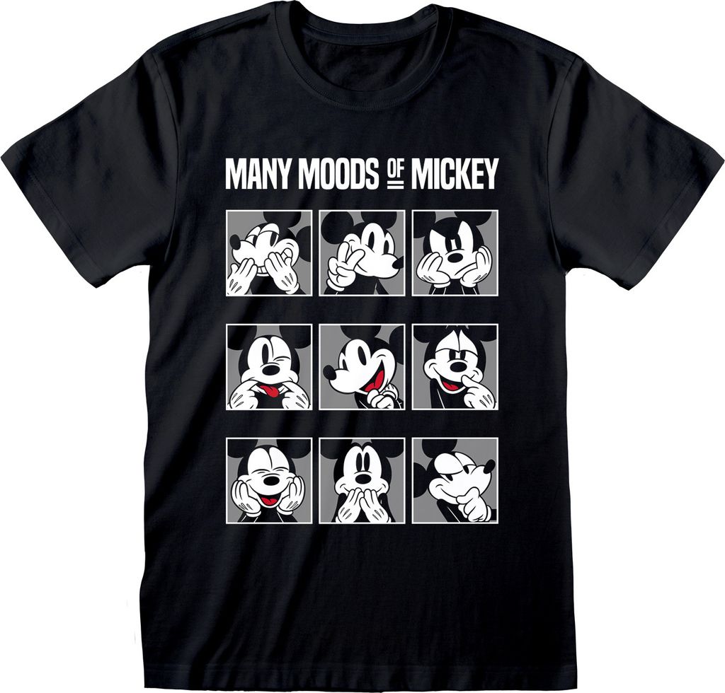 Mickey Mouse T-Shirt Herren Many Moods of Mickey schwarz M Produktbild 