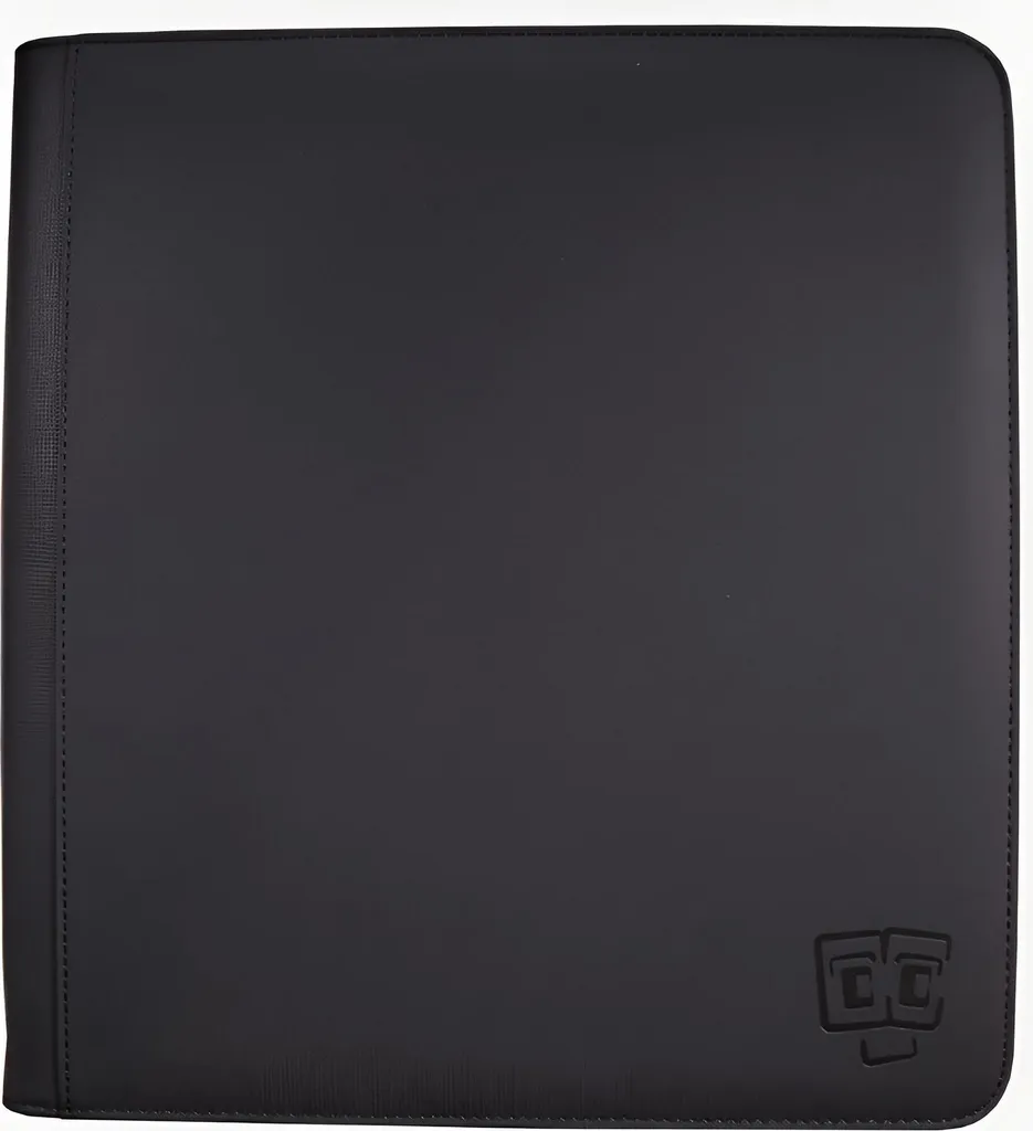 Classeur de Rangement Cartes TCG - 12 Poches par Page Noir Zip Xenon