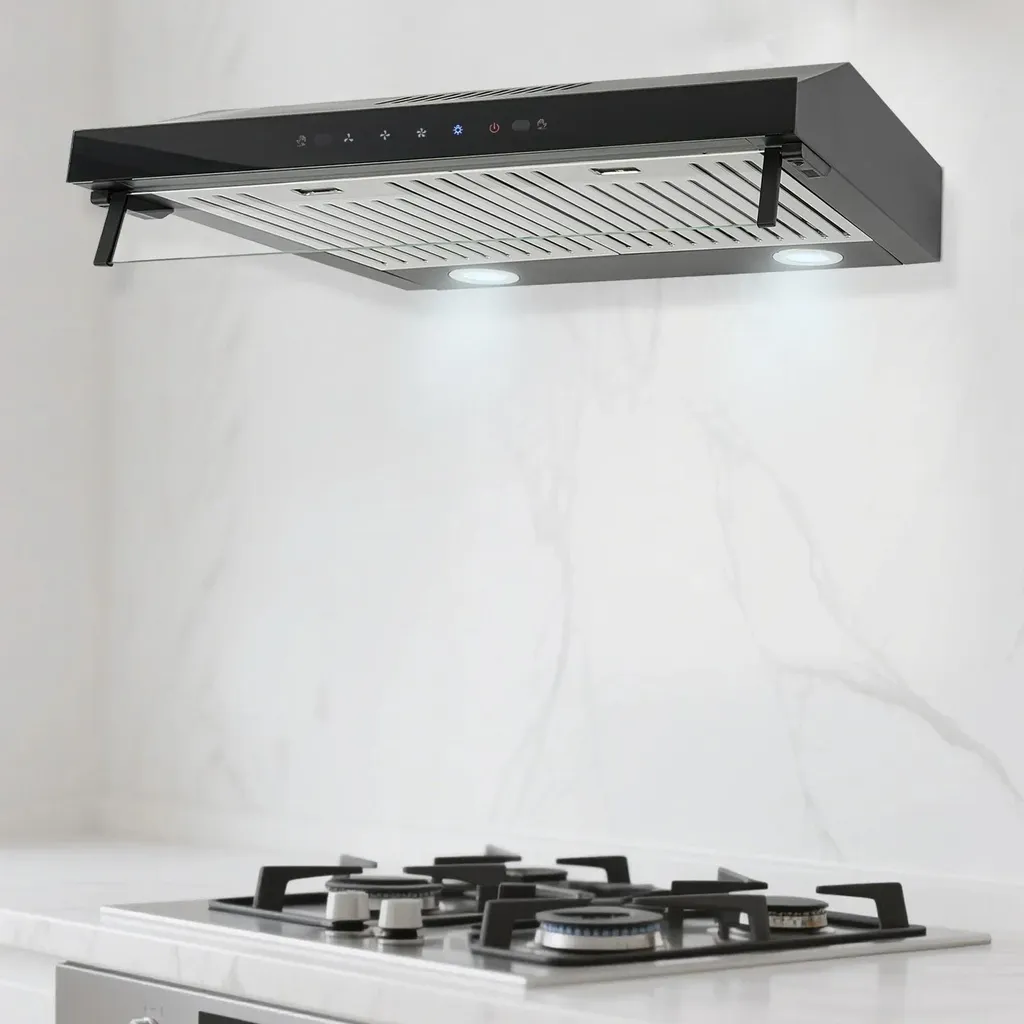 Hotte de cuisine tactile et gestuelle 715 CFM - Silence 55 dB 60cm
