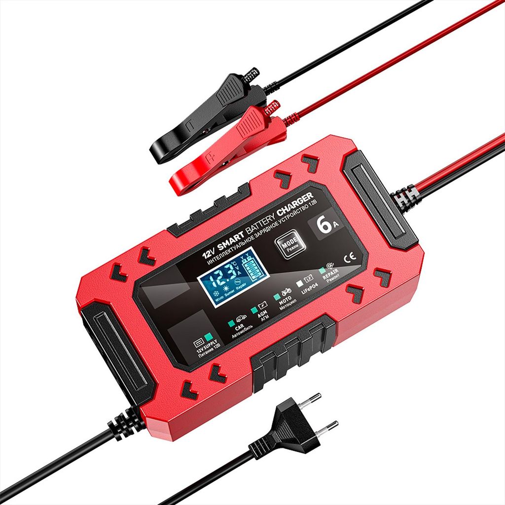 chargeur de batterie intelligent 12V 6A, chargeur Image du produit 