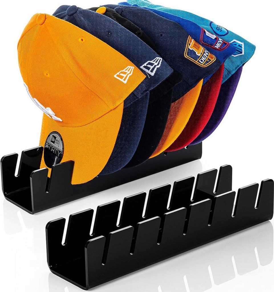 INF Baseballkappen-Organizer, 2er-Pack Schwarz