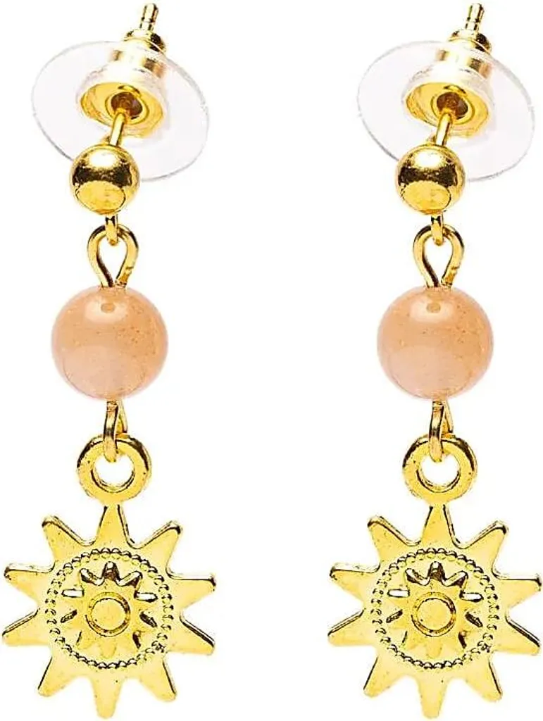 Boucles d'oreilles Pierre de Soleil et Soleil Or - Lot de 3 Paires 2,5cm