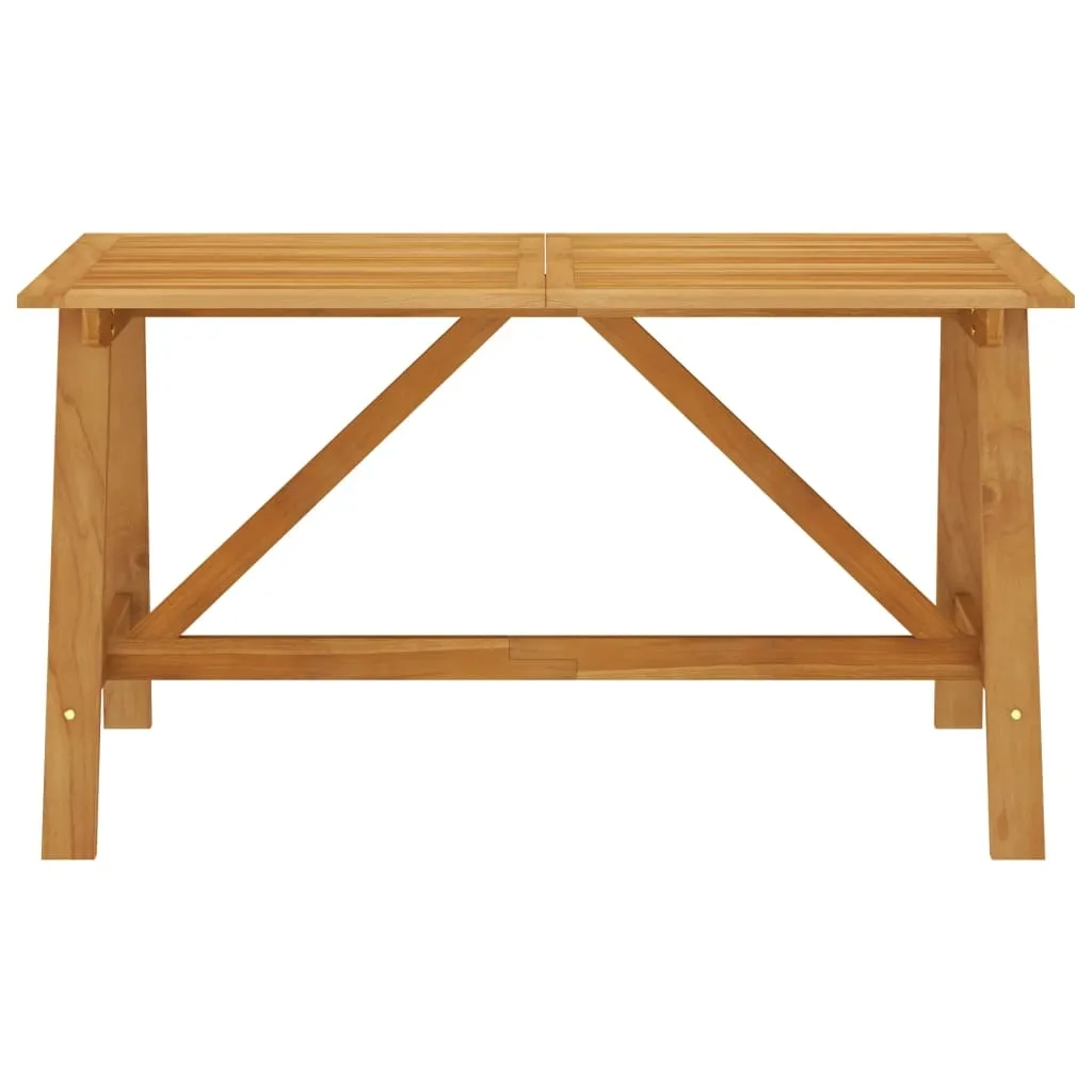 Table à manger d'extérieur en acacia massif 140 cm pour terrasse