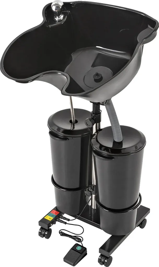 Lave-tête portable professionnel avec bac inclinable de 10 litres