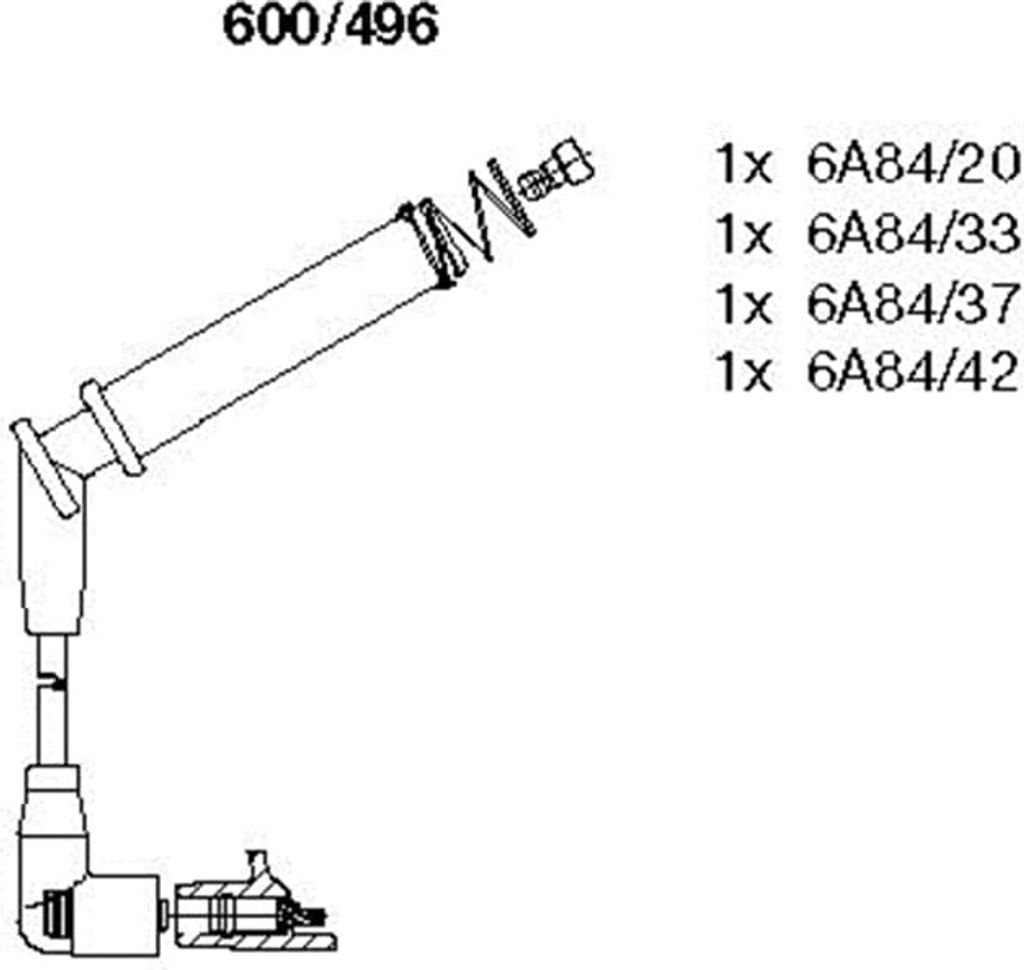 Bremi Zündleitungssatz 600/496
