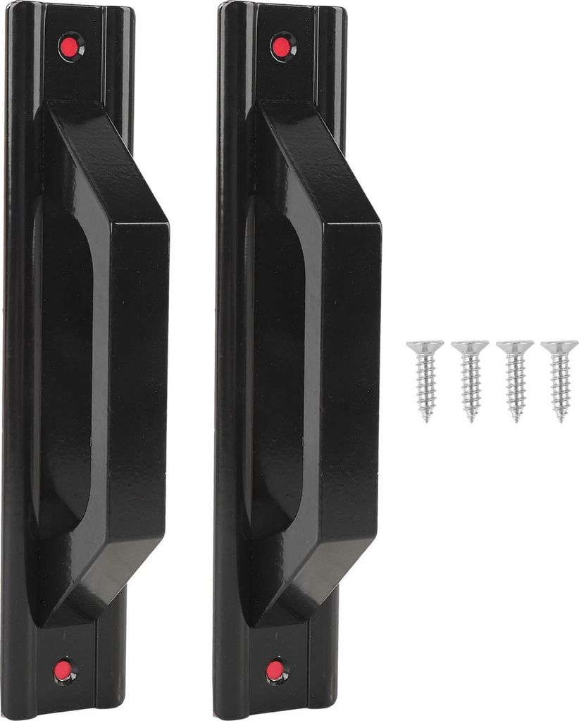 Schiebetürgriff aus Aluminiumlegierung, stanzlos, minimalistisch, modern, für Scheunenschrank, Schrank, Schublade, Schwarz