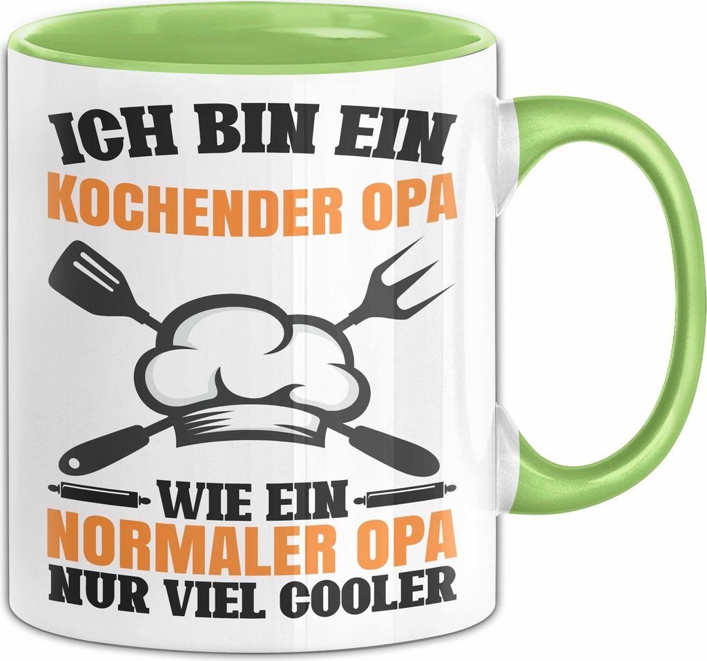 Koch Opa Tasse Geschenk Wie Ein Normaler Opa Geschenkidee Großvater Kochender Opa Becher (Grün)