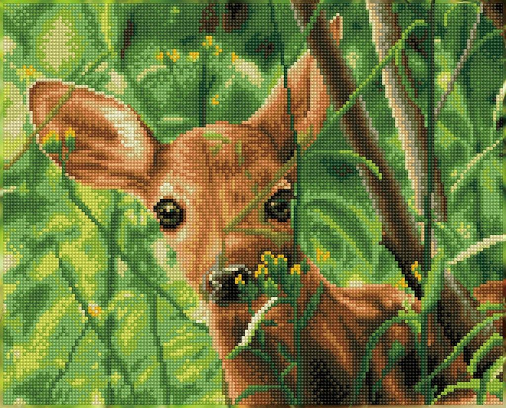 Diamond Dotz Diamond Painting Forest Babe mit Rahmen 33x41 cm