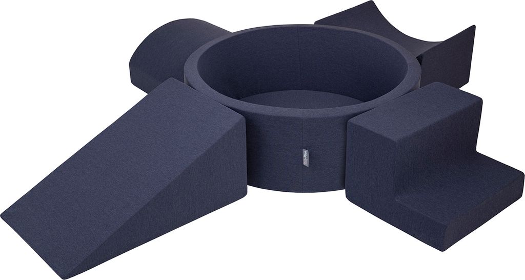 KiddyMoon Spielplatz Aus Schaumstoff Mit 300 Bälle ∅7cm Hindernisläufen Version 5 Rund Bällebad Mit Bunten Bällen Für Babys Und Kinder