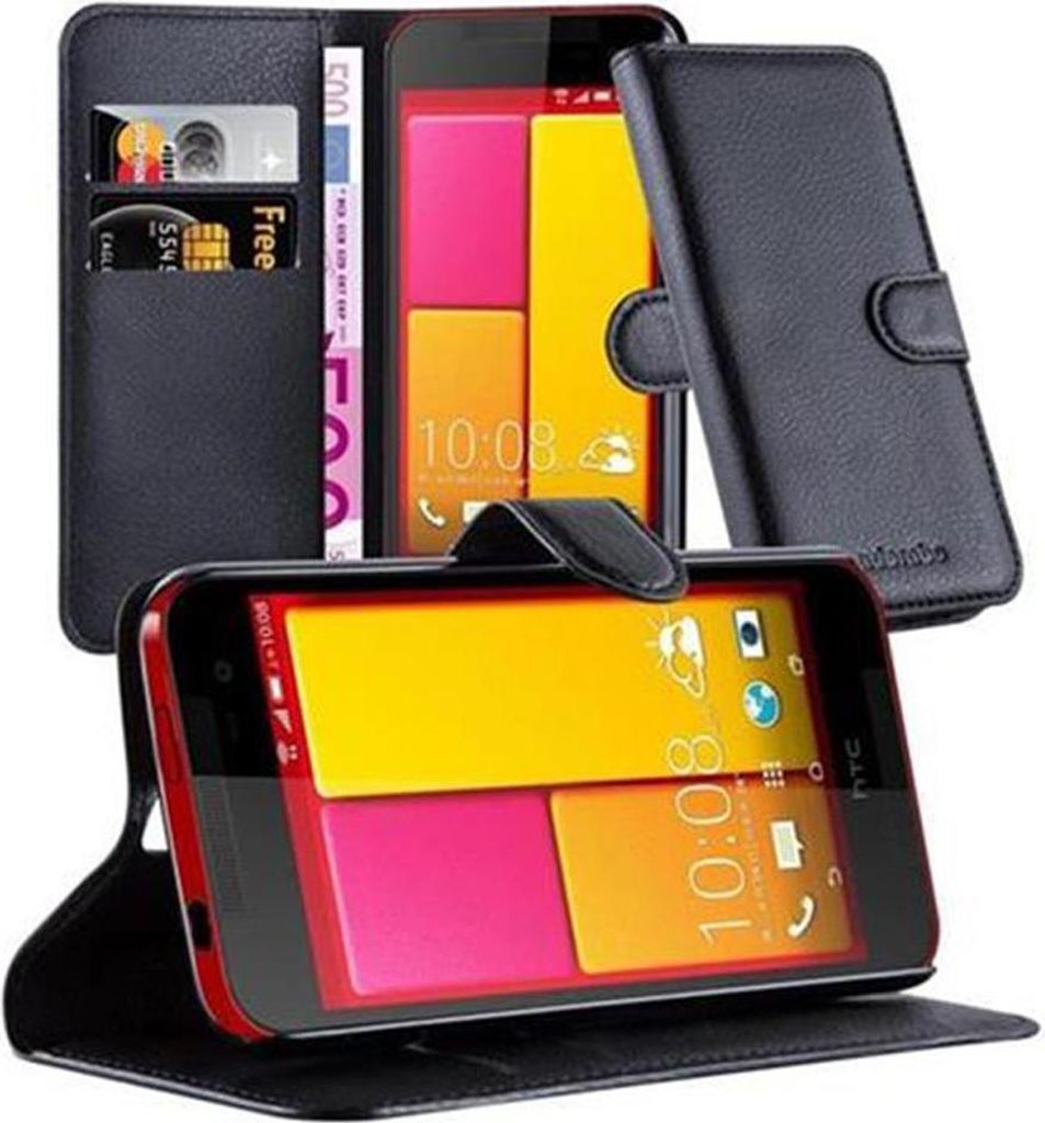 Cadorabo Hülle für HTC BUTTERFLY 2 Schutz Hülle in Schwarz Handyhülle Etui Case Cover Magnetverschluss