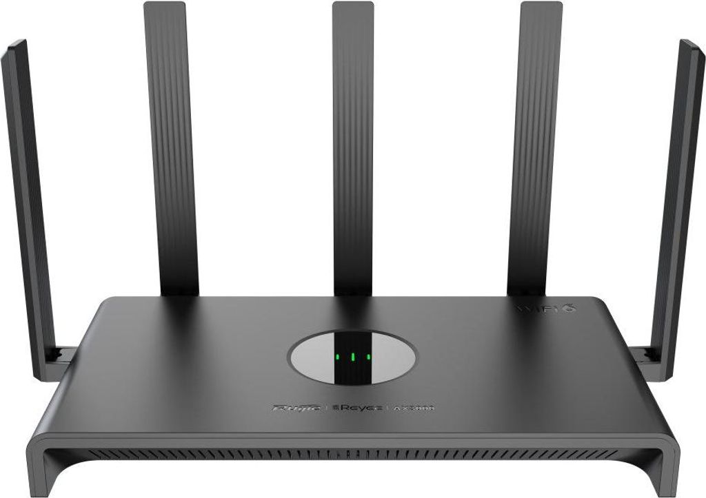 Ruijie Networks RG-EW3000GX PRO Wireless Router Gigabit Ethernet Dual-Band (2,4 GHz, 5 GHz) Schwarz