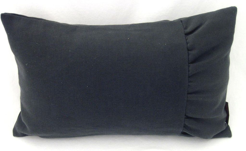 Mood Kissenhülle Uni mit seitlicher Raffung ca. 30x50 cm anthrazit