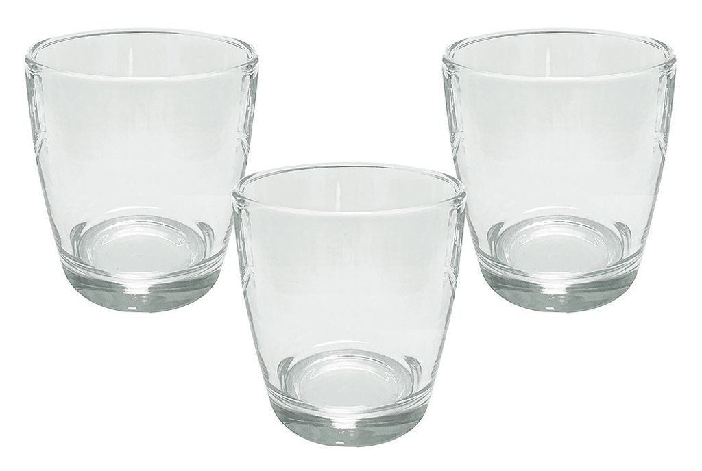 Windlicht Set Teelichtglas Kerzenglas 3 Stück Teelichthalter Zylinder Ø 11,5cm