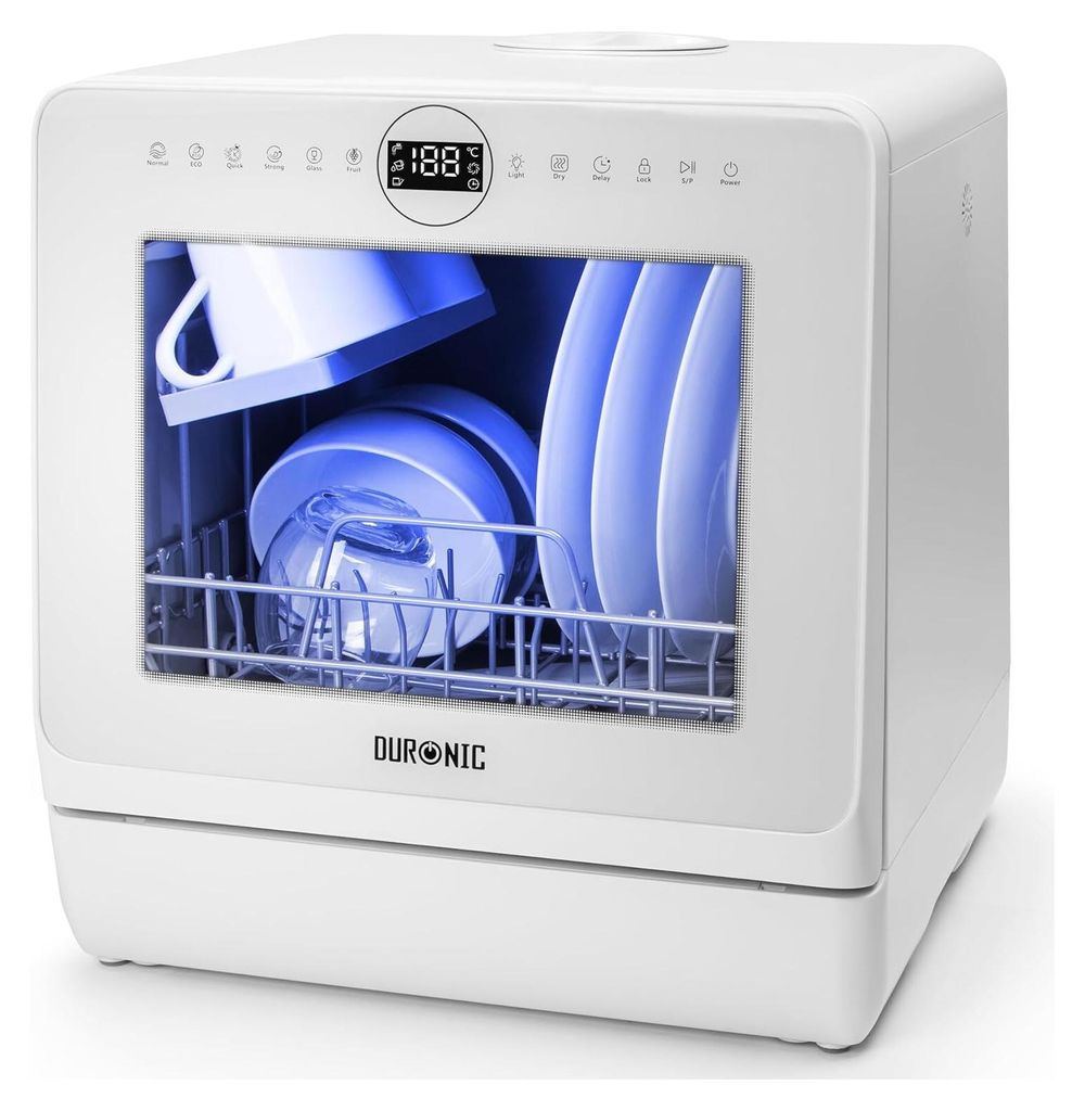 Duronic DW5 WE Tischgeschirrspüler, Mini Geschirrspüler für Produktbild 