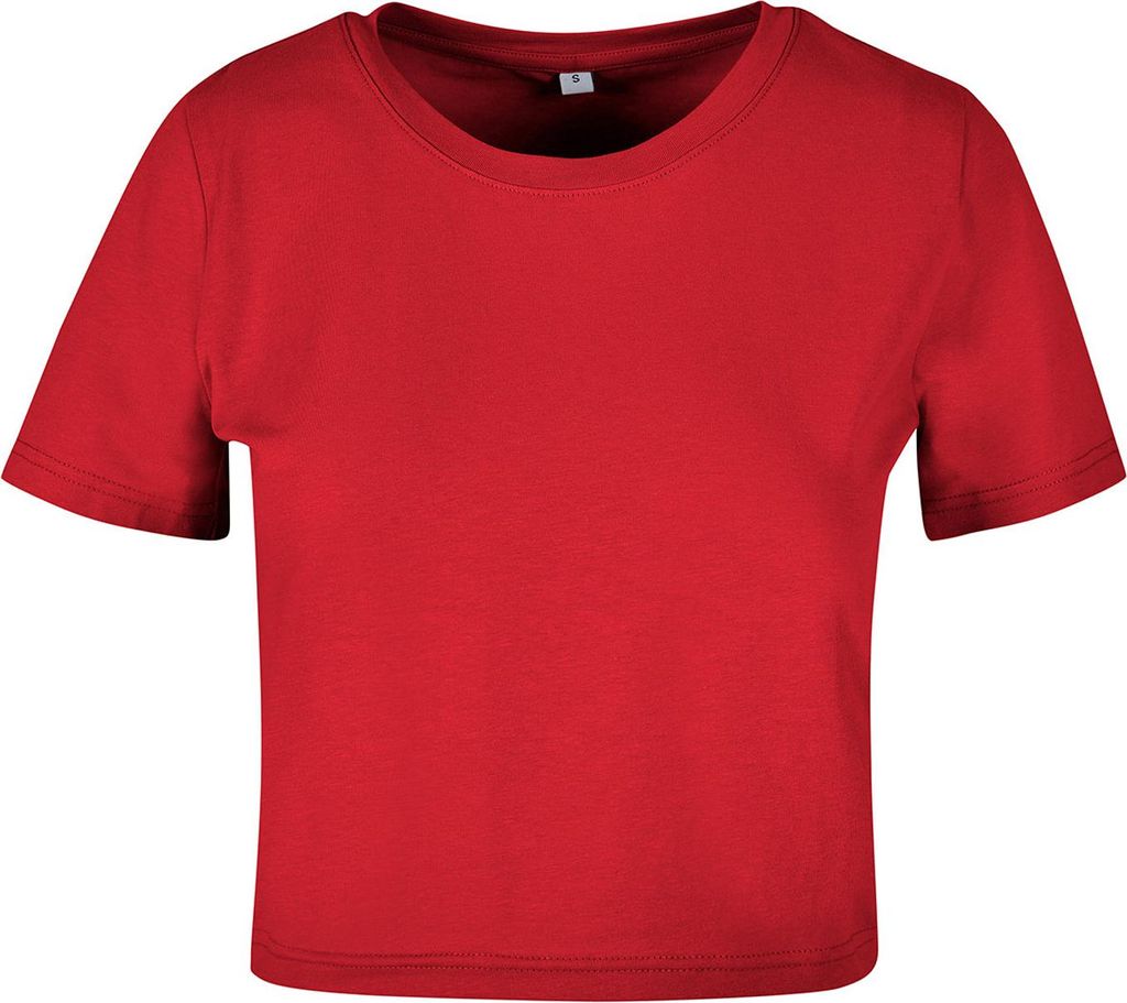 Build Your Brand - Kurzes Top für Damen RW8891 (40 DE) (Stadtrot)